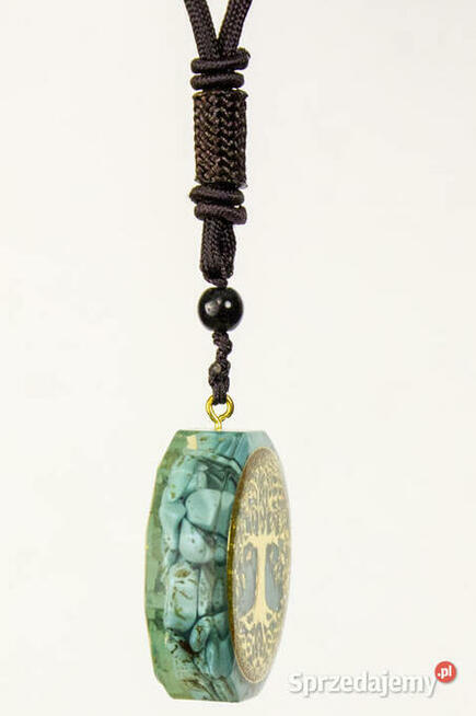 NASZYJNIK WISIOR TURKUS DRZEWO ŻYCIA MIEDŹ PREZENT AMULET