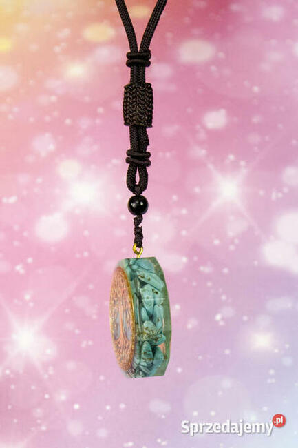 NASZYJNIK WISIOR TURKUS DRZEWO ŻYCIA MIEDŹ PREZENT AMULET