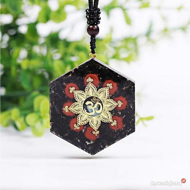 Naszyjnik Orgonit Damski Męski Wisiorek Obsydian Jaspis