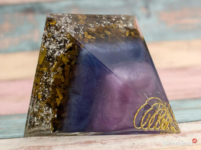 PIRAMIDKA ORGONIT FENG SHUI PREZENT TYGRYSIE OKO 5cm PREZENT