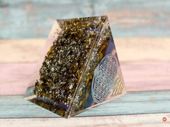 PIRAMIDKA ORGONIT FENG SHUI PREZENT TYGRYSIE OKO 5cm PREZENT