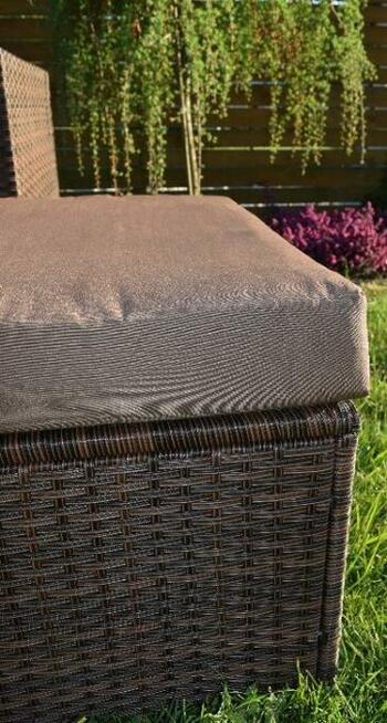 BORNEO brąz technoratan sofa fotel pufa