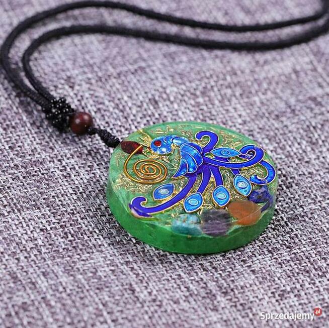 Naszyjnik Orgonit Świeci w ciemności AGAT TURKUS FENIKS