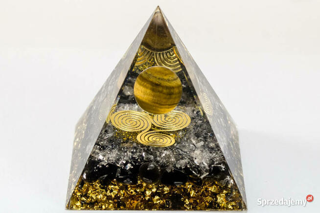 Piramidka Orgonit Tygrysie Oko Miedź Kryształ Odpromiennik