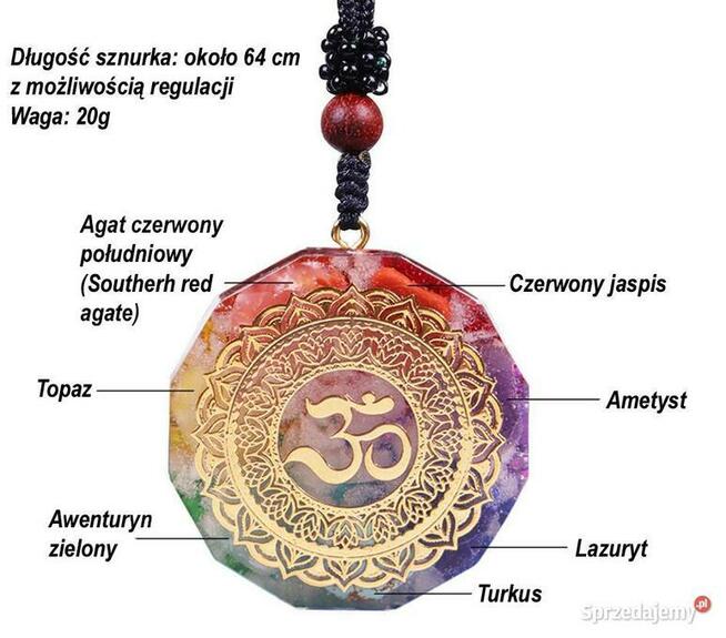 Naszyjnik Orgonit Piękny Różowy Kwarc Melting Stone Miedź