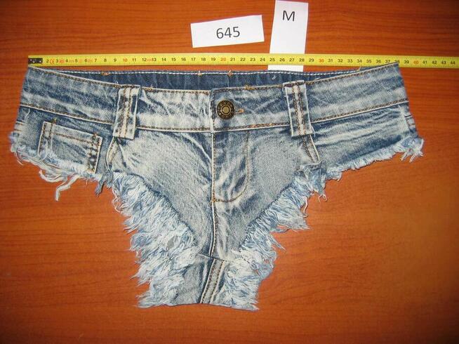 Spodenki Damskie 645 Krótkie Duże XXL Jeans Dżins Sexy Skąpe