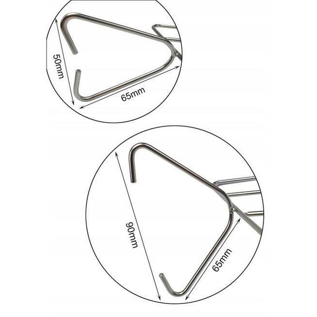 Hak Haki Do Wędzenia DUŻYCH RYB 6 Ostrzy INOX 10 sztuk