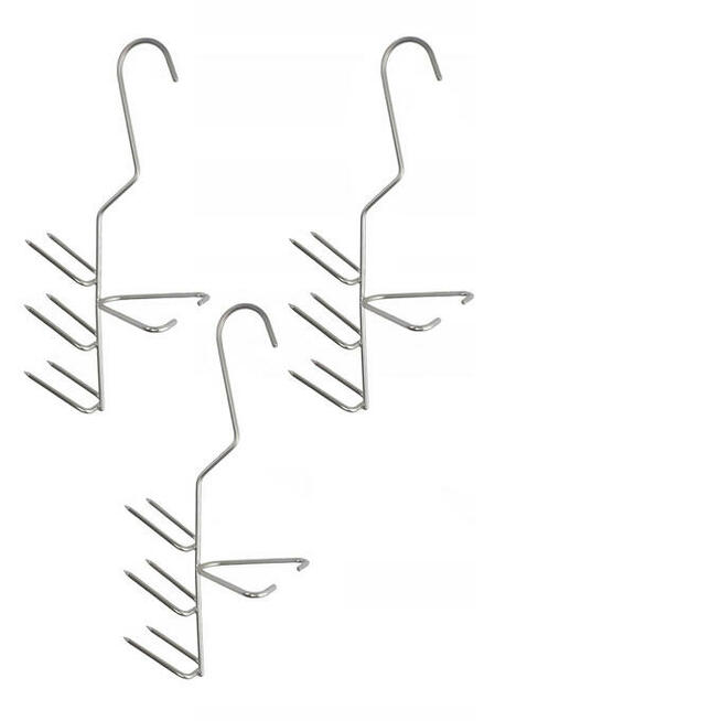 Hak Haki Do Wędzenia DUŻYCH RYB 6 Ostrzy INOX 3 sztuki