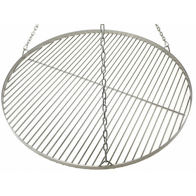 Ruszt 70 cm INOX Podwieszany Z Łańcuchem Do Grilla Trójnożnego