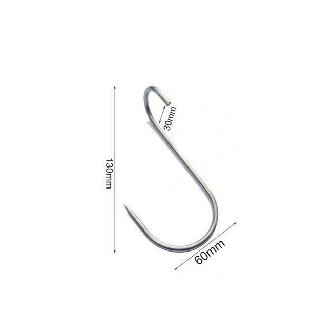 Hak Haki Do Wędzenia ŻEBEREK BOCZKU Skręcone INOX 5 sztuk