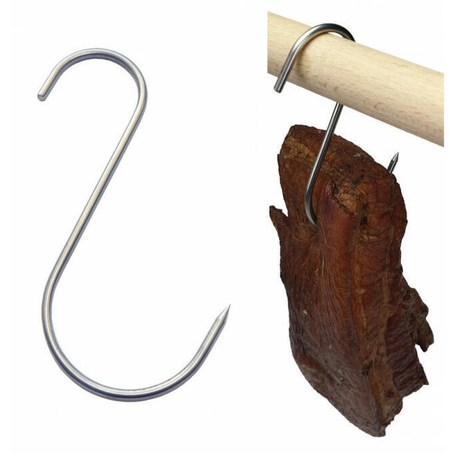 Hak wędzarniczy asymetryczny typu S 10 cm