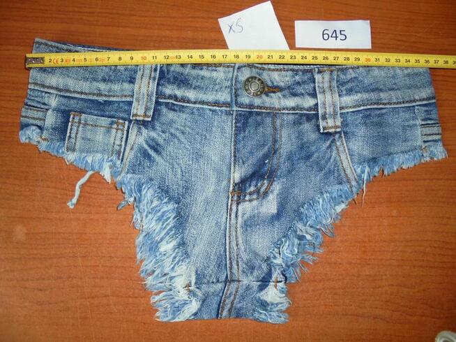 Spodenki Damskie 645 Krótkie Duże XXL Jeans Dżins Sexy Skąpe