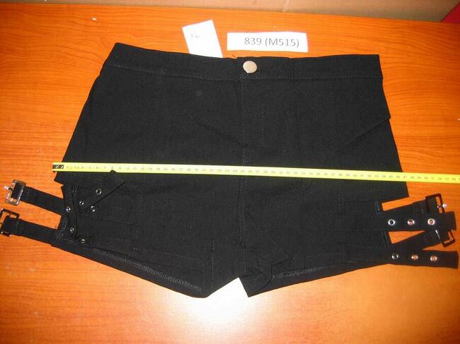 Spodenki Czarne Szorty Trendy Sexy Damskie Biodrówki XL