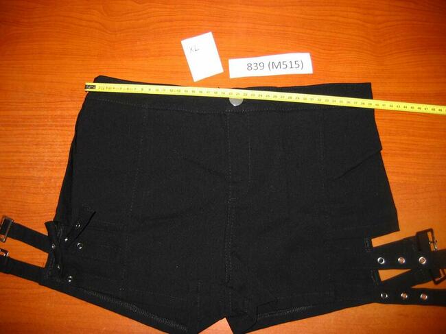 Spodenki Czarne Szorty Trendy Sexy Damskie Biodrówki XL