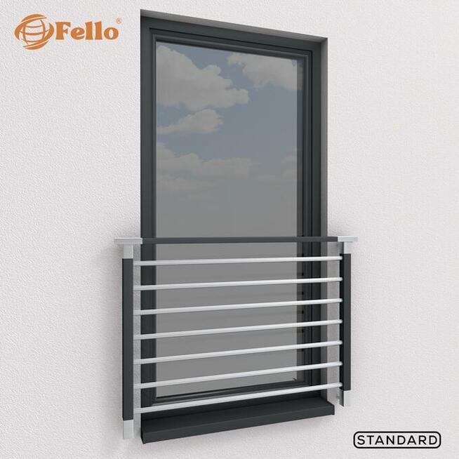 Balustrada francuska balkon barierka RAL okienna poręcz W