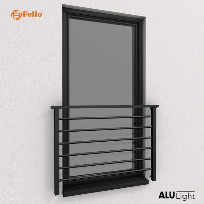Balustrada francuska balkon barierka aluminium RAL okienna W
