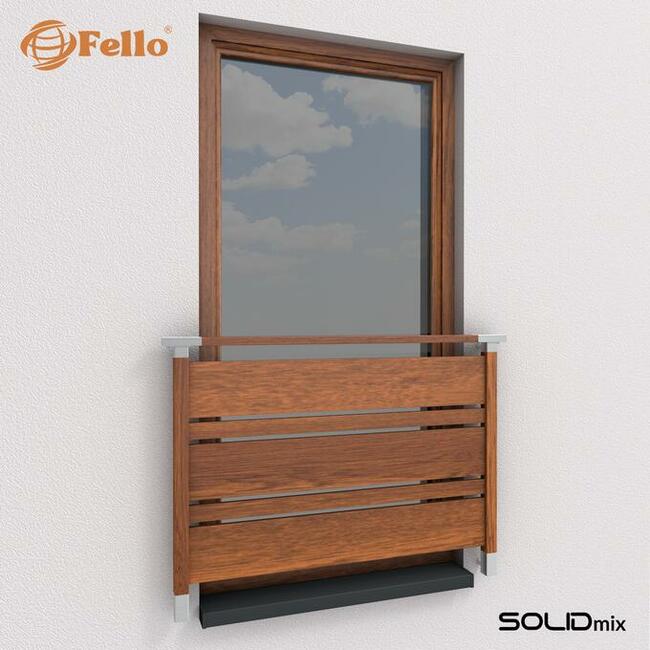 Balustrada francuska balkon barierka dekor drewna okienna W