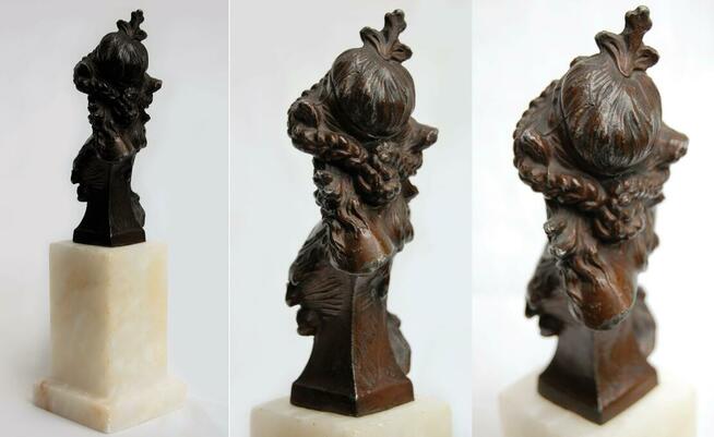 Salome rzeźba stylizowana na brąz, marmur, Francja vintage