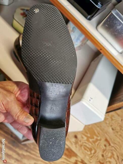 Buty damskie włoskie mokasyny Skóra naturalna Rozm.41,5