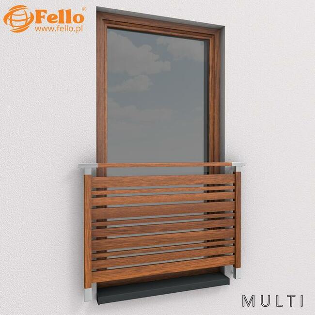 Balustrada francuska balkon barierka dekor drewna okienna W