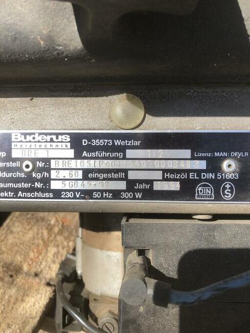 Palnik olejowy CO Buderus BRE 1