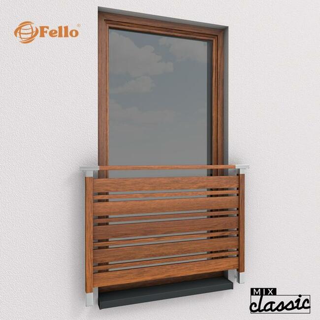 Balustrada francuska balkon barierka dekor drewna okienna W