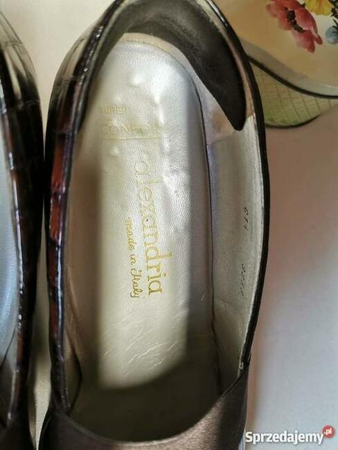 Buty damskie włoskie mokasyny Skóra naturalna Rozm.41,5