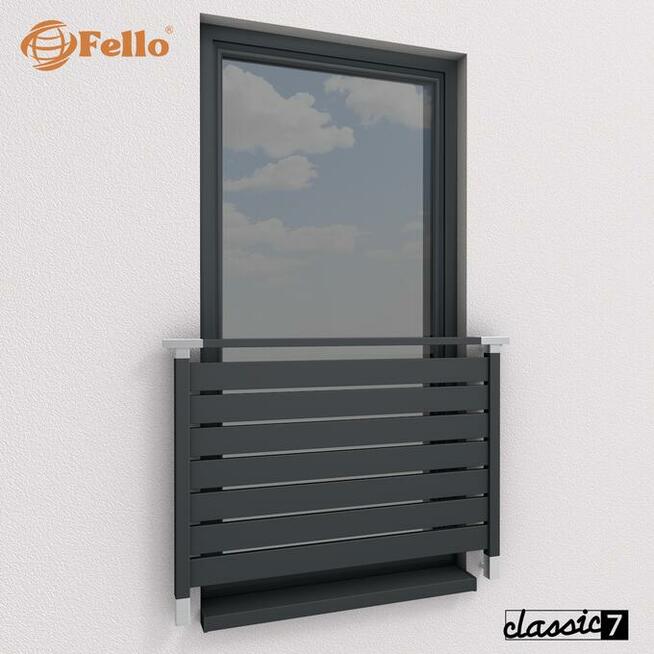 Balustrada francuska balkon barierka RAL okienna poręcz W