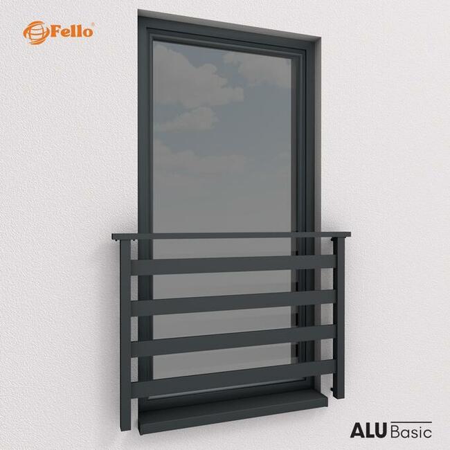 Balustrada francuska balkon barierka aluminium RAL okienna W