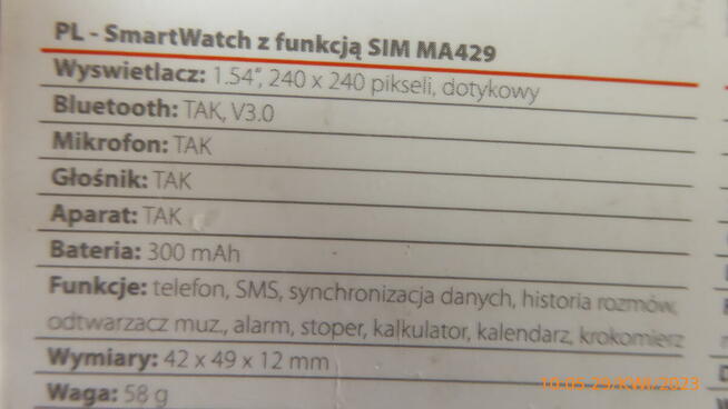 Nowy SmartWatch & Phone MANTA MA429 GUMMO