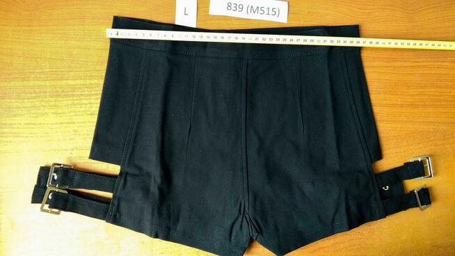 Spodenki Damskie Bermudy Biodrówki Krótkie Czarne L