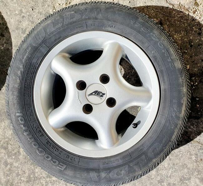 4 Alufelgi AEZ 13 4x100 ET 35 z oponami Fulda