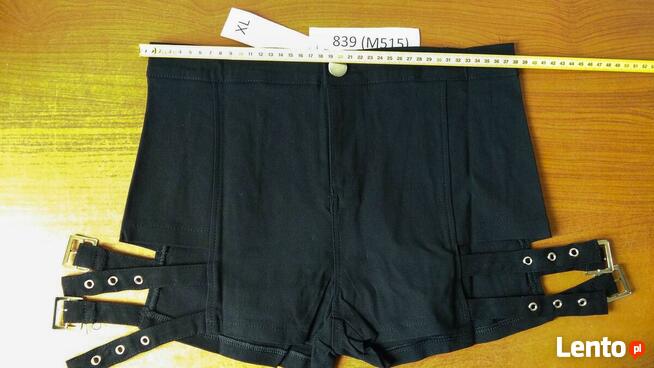 Spodenki Damskie Bermudy Biodrówki Krótkie Czarne L