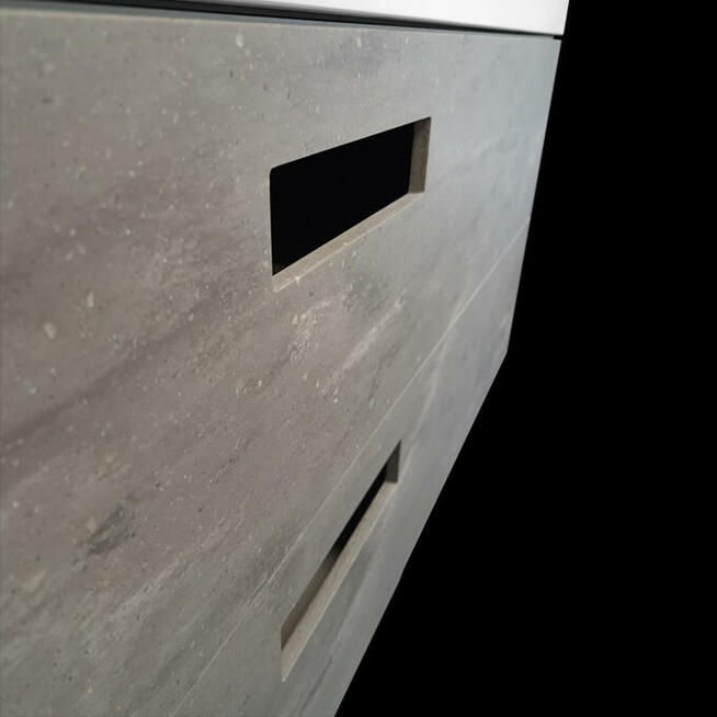 Szafka łazienkowa z umywalką zintegrowaną z blatem