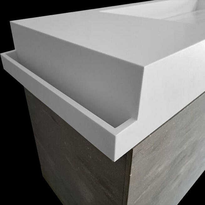 Szafka łazienkowa z umywalką zintegrowaną z blatem