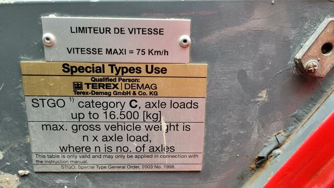 Żuraw terenowy Terex-Demag AC35L 35T All Terrain Crane stan