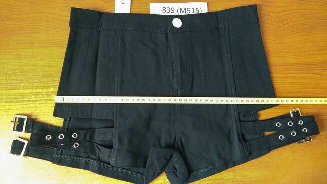 Spodenki Damskie Bermudy Biodrówki Krótkie Czarne L