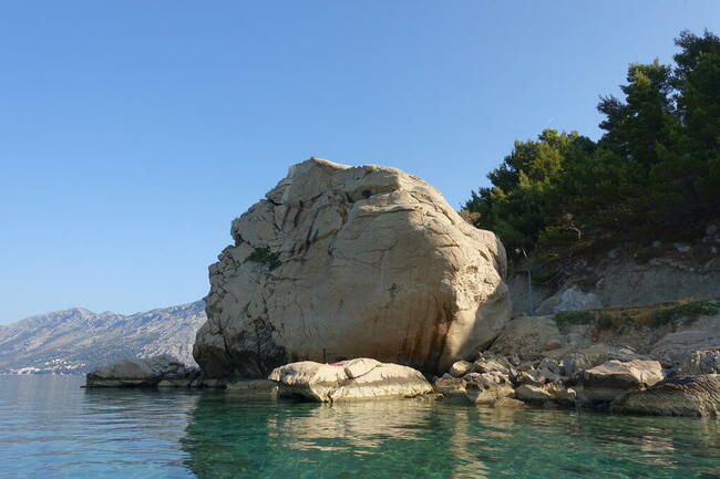 Chorwacja BRELA świetne pokoje w centrum z widokiem na morze