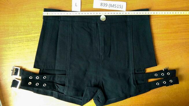 Spodenki Damskie Bermudy Biodrówki Krótkie Czarne L