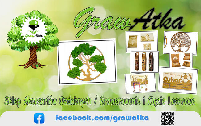 Wieszak na Medale 70cm Drewniany Personalizowany GrawAtka