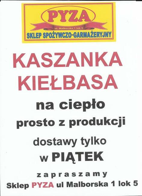 Kaszanka na ciepło, prosto z produkcji