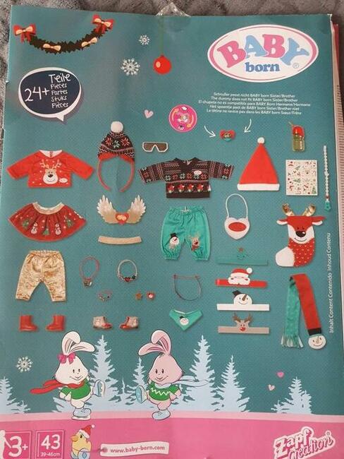 Baby Born akcesoria świąteczne do lalek