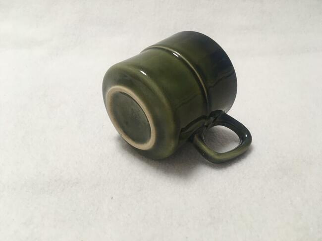 PRL filiżanka zielona Tułowice porcelit