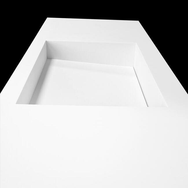 Umywalka szczelinowa do łazienki, zintegrowana z blatem