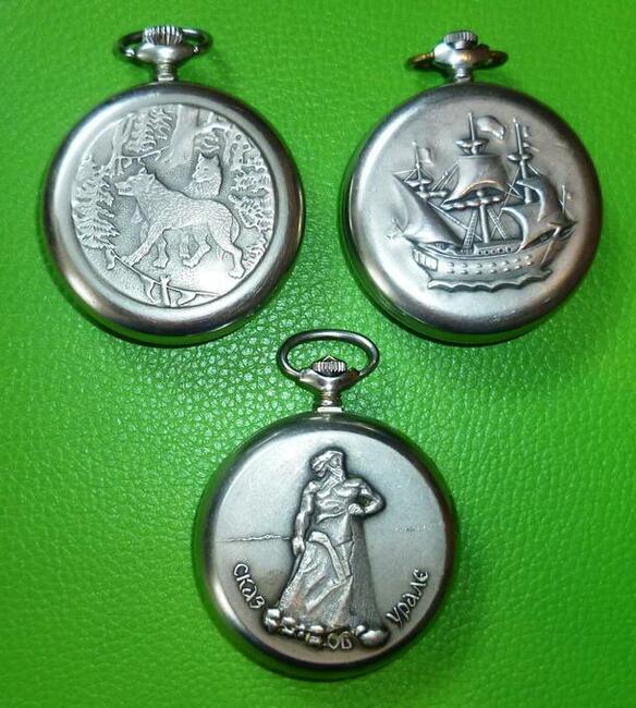 3 x Pobieda MOŁNIA Zegarek Kieszonkowy 100% Sprawne Doxa