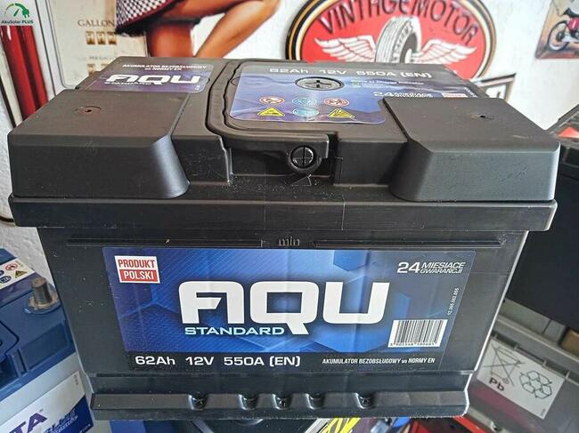 Akumulator AQU 62Ah 550A P+ Częstochowa