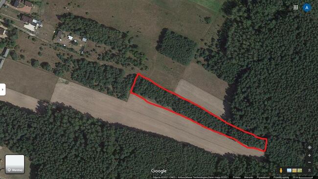 Sprzedam działkę rolną w sąsiedztwie lasów