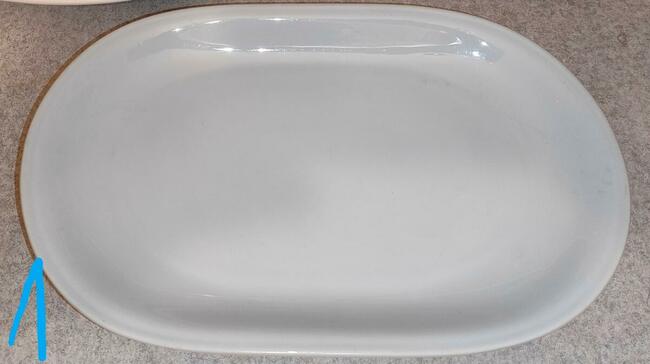 Półmisek owalny porcelana ; Włocławek , Karolina