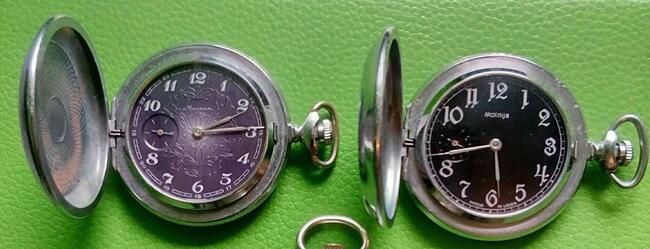 3 x Pobieda MOŁNIA Zegarek Kieszonkowy 100% Sprawne Doxa