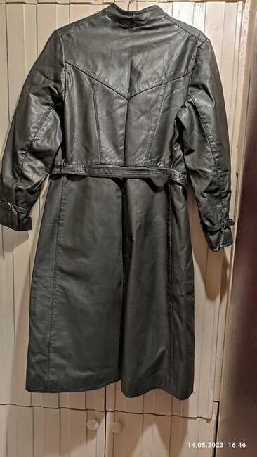 Płaszcz skórzany damski